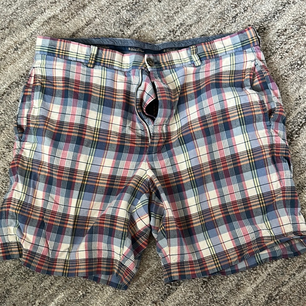 Brooks Brothers Plaid Flat Front Shorts